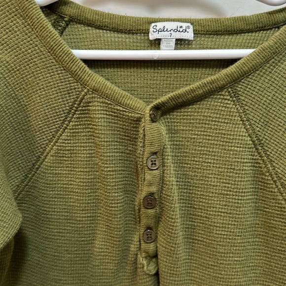 Splendid soft green long sleeve top size 7 - Picture 3 of 4